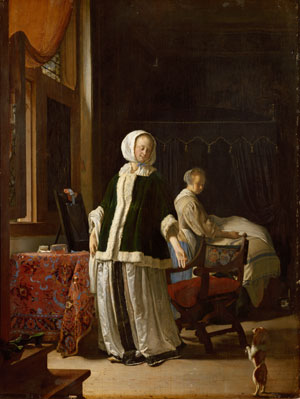 Frans van Mieris the Elder «Morning of young lady»
