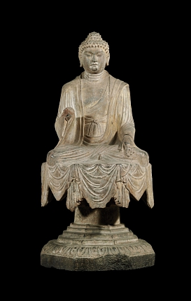 Sculpture of a seated Buddha. 4th year of the reign under the motto Jing-LUN (710) of the Emperor Chung-Tsung of Tang dynasty: Photo State History Museum