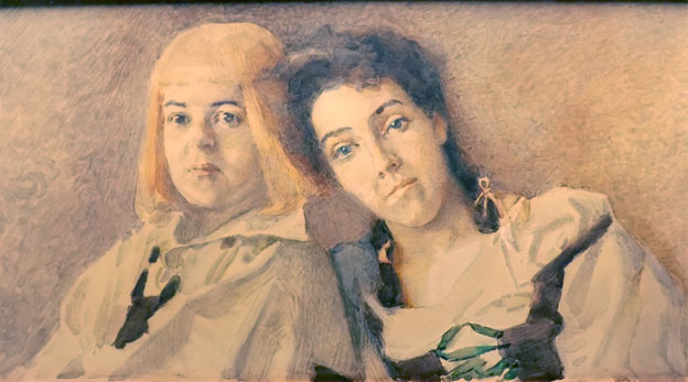 M. Vrubel. Actresses N. Zabela and T. Lubatovich
