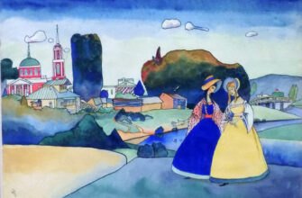 Vassily Kandinsky. Lady on a Stroll Akhtyrka