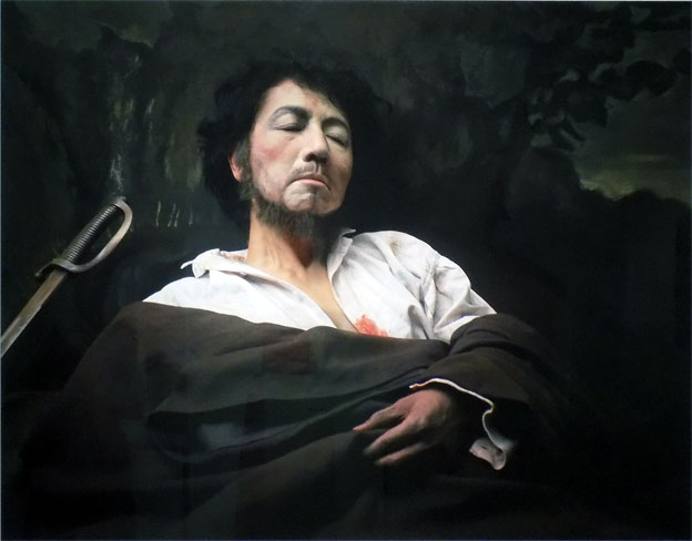 Self-portraits through Art history. Courbet. Pleasure with a wounded heart. Yasumasa Morimura