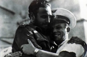 Fidel Castro and Yuri Gagarin