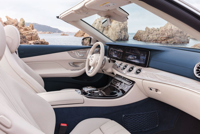 Mercedes-Benz E-class cabriolet interior. Photo: Daimler AG