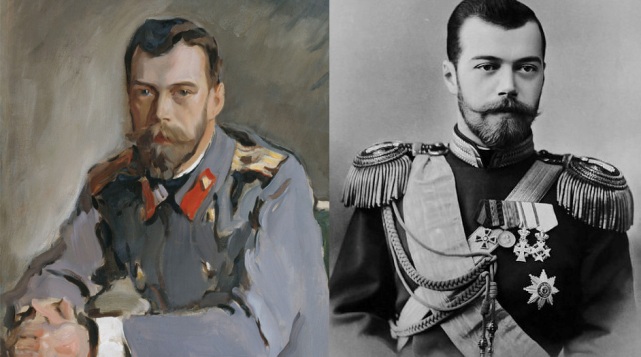 V. Serov. Portrait of Nikolai II