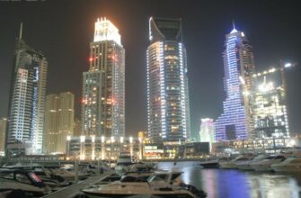 Dubai Marina at Night on 27 February 2007