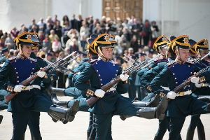Guard ceremony in Moscow. Infantry