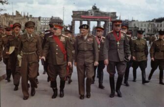 Allies at the Brandenburg Gate 1945