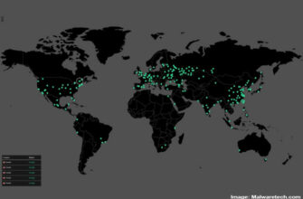 WannaCry (Wana Decrypt0r) карта заражений.