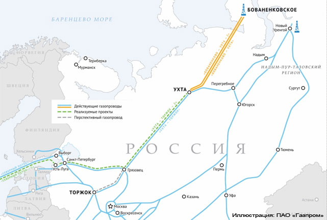 Газопровод Бованенковское - Ухта 2. Фото: Газпром