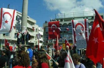 Demonstration in Sarayönü North Nicosia. Photo: Wikipedia