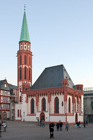 Frankfurt Am Main-Alte Nikolaikirche Ansicht vom Roemerberg