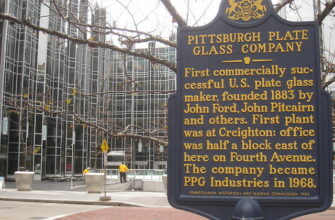 Plaques in Pittsburgh. PPG Industries