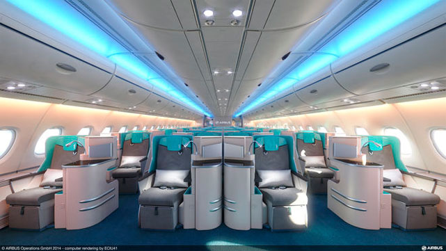 Интерьеры Аэробус А380 (Airbus A380). Фото: Airbus
