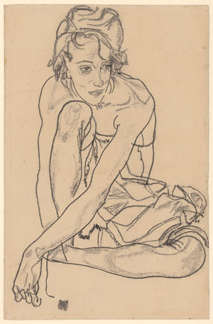 Эгон Шиле, Скорчившаяся, 1918 © Albertina, Wien bzw, © The Albertina Museum, Vienna
