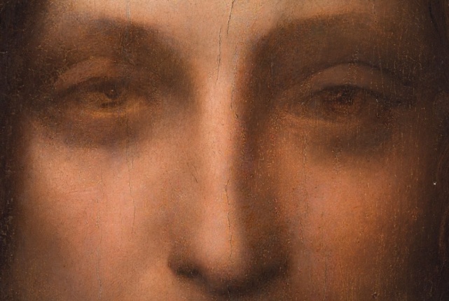 Фрагмент картины Леонардо да Винчи "Спаситель мира"