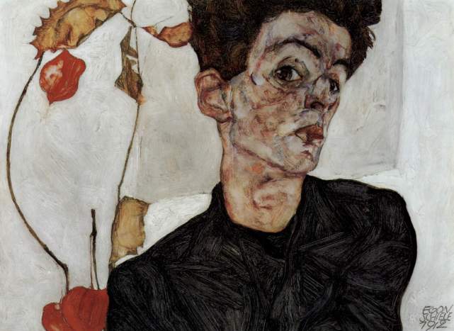 Автопортрет Эгона Шиле (Egon Schiele) из австрийского музея Леопольда