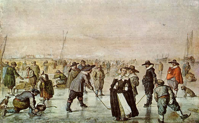 Веселье на льду, 1615, Хендрик Эверкамп (Hendrick Avercamp 1585-1634)