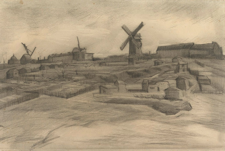 Холм Монмартра, Винсент ван Гог, 1886 г.