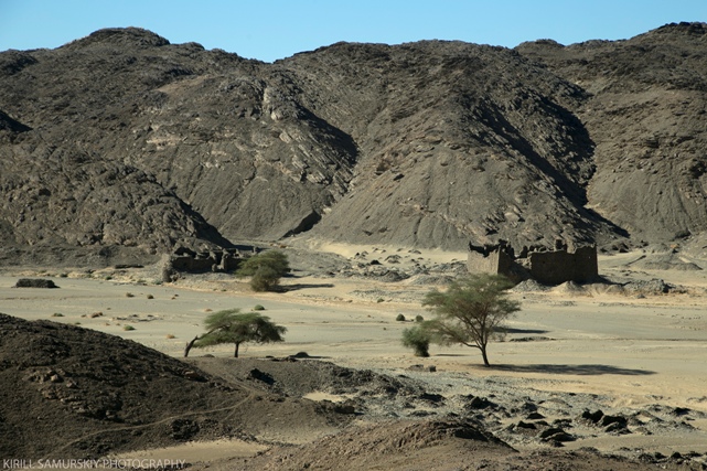 Вид на археологический памятник Дерахейб в Судане