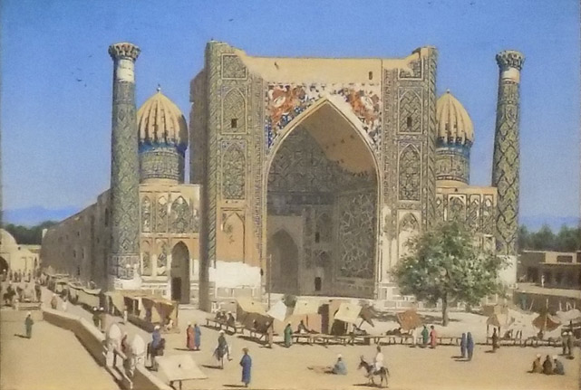 В.В. Верещагин, Медресе Шир-Дор на площади Регистан в Самарканде, 1869