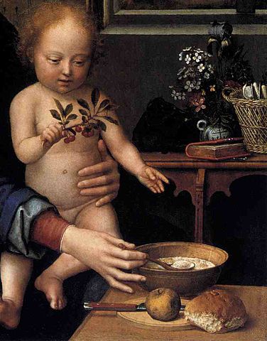 Швейцарский художник Жерар Давид посвятил этому традиционному блюду Швейцарии картину "Мальчик с молочным супом" (Kind mit Milchsuppe), 1515