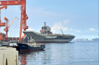 Первый китайский авианосец Type 001A начал испытания в море