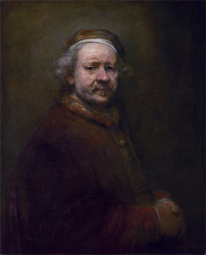 Здесь Рембрандту 63 года, перед самой смертью.