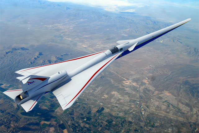 Проект тихого сверхзвукового самолета X-59 Quiet SuperSonic Technology X-plane (QueSST). Фото: NASA