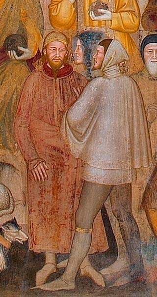 Андреа Бонайути, фреска «Путь спасения» Чимабуэ (слева) и Джотто (справа), 1363-65. Фото: Wikipedia 