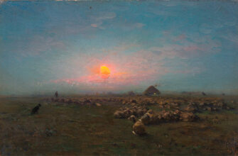 И.П. Похитонов, «На юге России. Овцы на тырле.», 1885