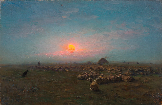 И.П. Похитонов, «На юге России. Овцы на тырле.», 1885
