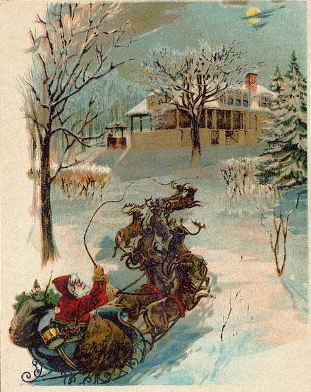 Рождественская открытка 1870 года
