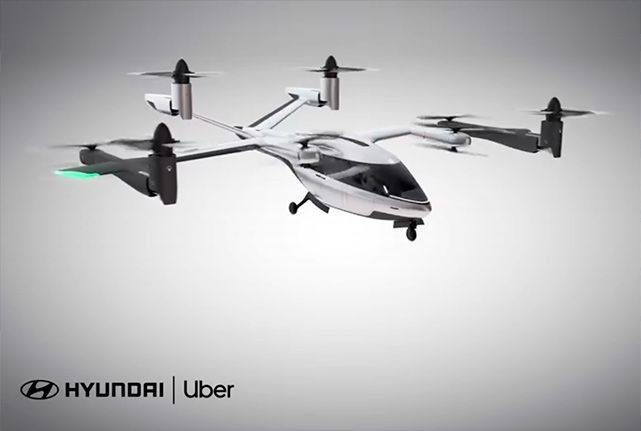 Uber и Hyundai представили летающее такси