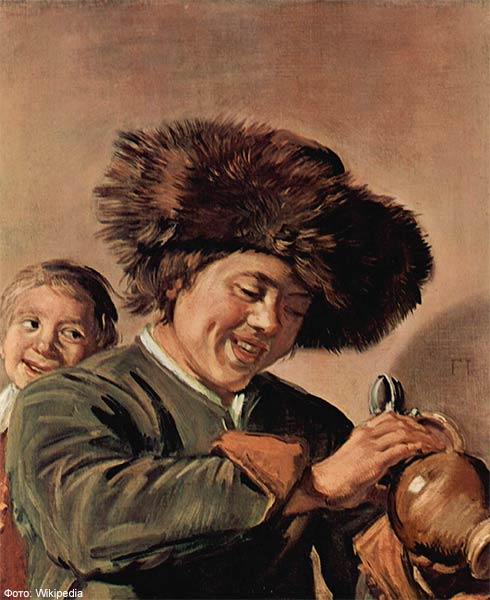 Франса Халс «Два смеющихся мальчика с кружкой пива», 1626