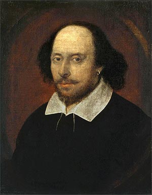 Уильям Шекспир (1564-1616). Портрет из Национальной галереи в Лондоне, 1600-1610