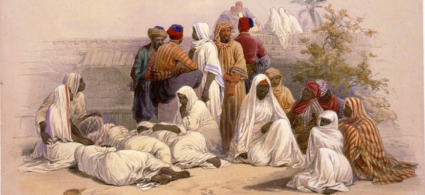 Рынок торговли рабами в Каире. Девид Робертс