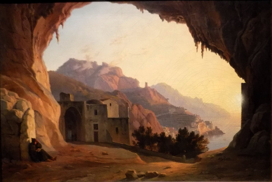 Карл Вильгельм Гётцлофф, Грот у Амальфи, 1828