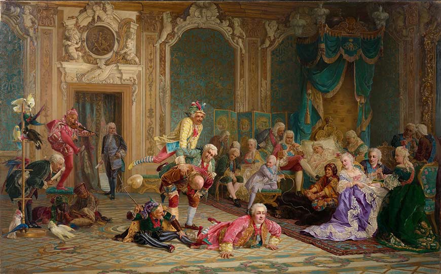 В.И. Якоби,  Шуты при дворе императрицы Анны Иоанновны, 1872. ©Государственная Третьяковская галерея