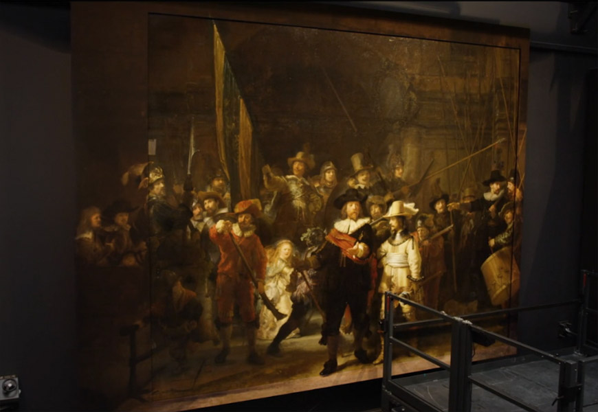 Ночной дозор Рембрандта, дополненный утраченными частями