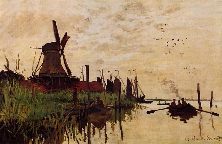 Клод Моне, «Ветряные мельницы в Зандааме», 1871