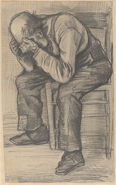 Обнаруженный эскиз к рисунку Винсента Ван Гога «Изможденный», приблизительно 24 ноября 1882 года, Частная коллекция