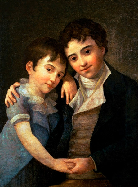 Франц Ксавьер и Карл Томас Моцарты в детские годы