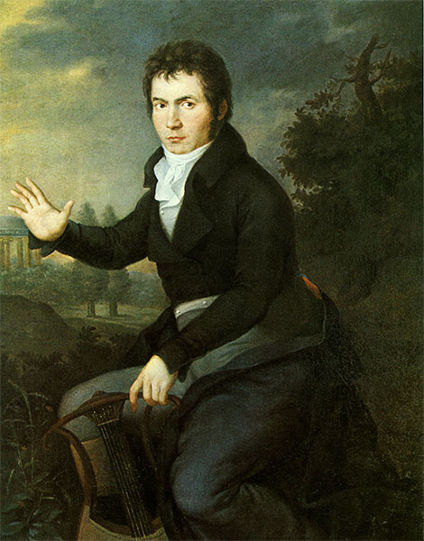 Портрет Бетховена, созданный примерно в 1804 году художником-любителем Йозефом Мэлером.