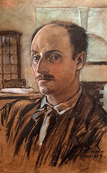 Евгений Лансере, Автопортрет, 1917
