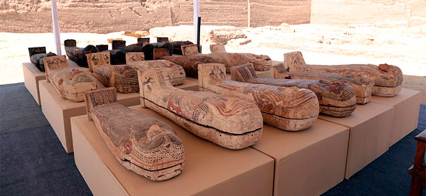 Египет похвался находками саркофагов элиты, включая Имхотепа без головы