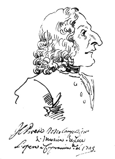 П.Л. Гецци. Карикатура «Рыжий священник» на Вивальди (1723)