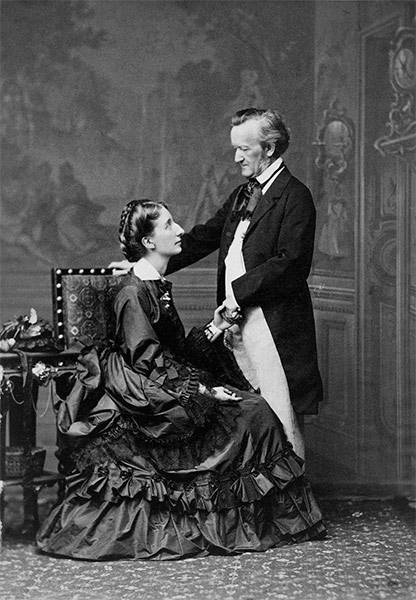 Рихард и Козима Вагнер на фотографии 1872 года. У пары было трое детей: две дочери и сын.