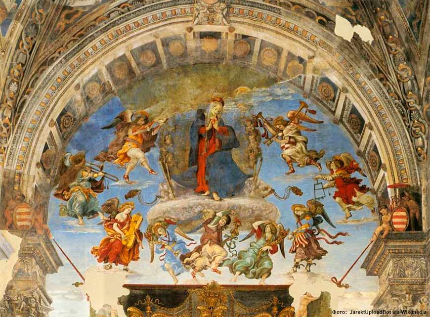 Фрагмент фрески Филиппо Липпи-младшего в в церкви Санта-Мария-сопра-Минерва в Риме