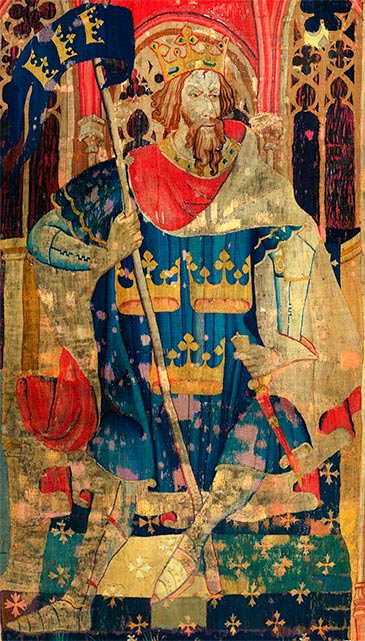 Гобелен, изображающий Артура как одного из Девяти Достойных (ок. 1385)