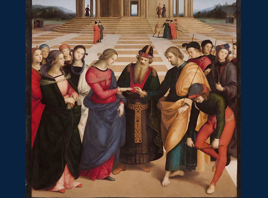 Рафаэль Санти. «Обручение девы Марии» из Пинакотеки Брера, Милан. 1504. (фрагмент)